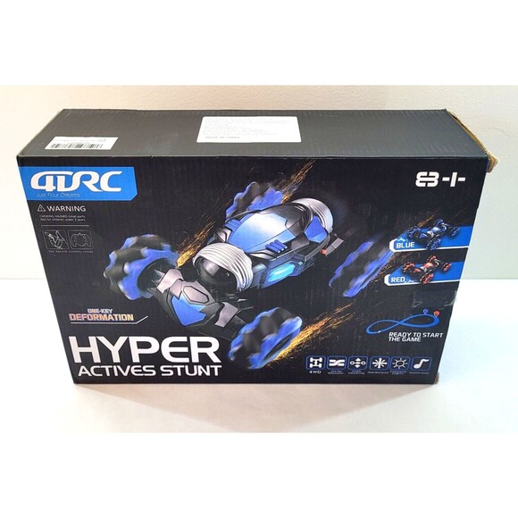 Remote Control Car Stunt Vehicle ELECTRIC BLUE 4WD, Multi directional Lights Up - Picture 3 of 10